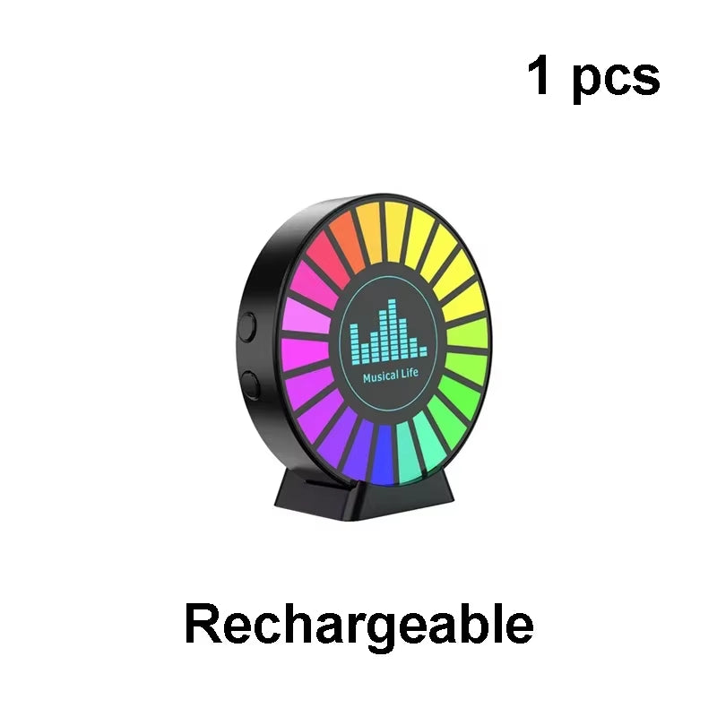 1 Pcs Aromatherapy Magnetic Pickup Lamp Colorful Ambient Air Fresher round RGB Lights Rechargeable for Car Air Outlet or Room