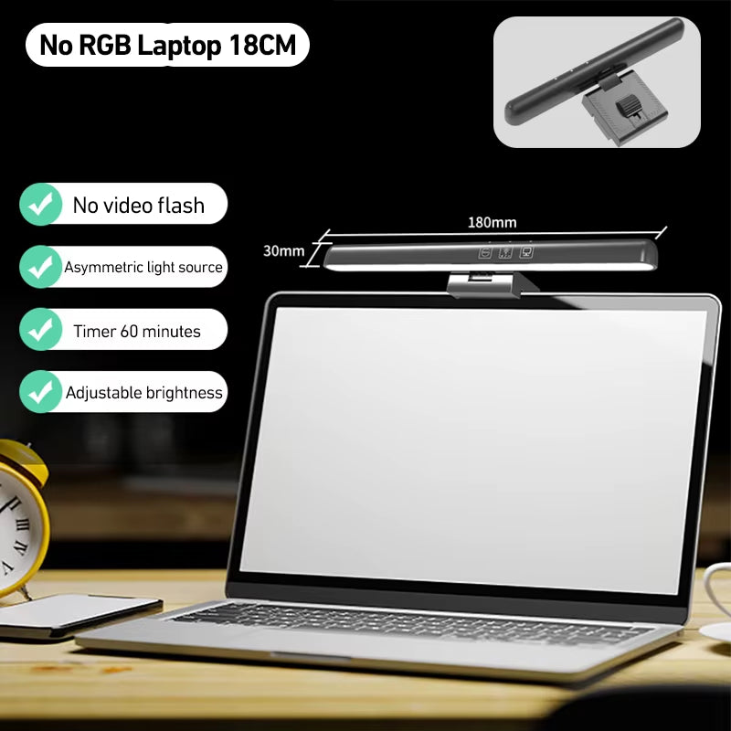 Computer Monitor Light Bar RGB Music Rhythm Screen Hanging Lights Dimming Desk Lamp Reading Gaming Table Lighting